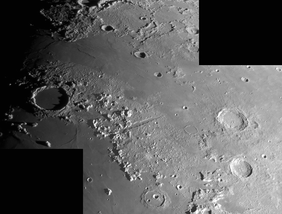 Vallis Alpina and Plato crater photographed in June 6, 2014 by Alberto Germano from Pozzuolo del Friuli (Ud): 153 KB; click on the image to enlarge at 907x690 pixels