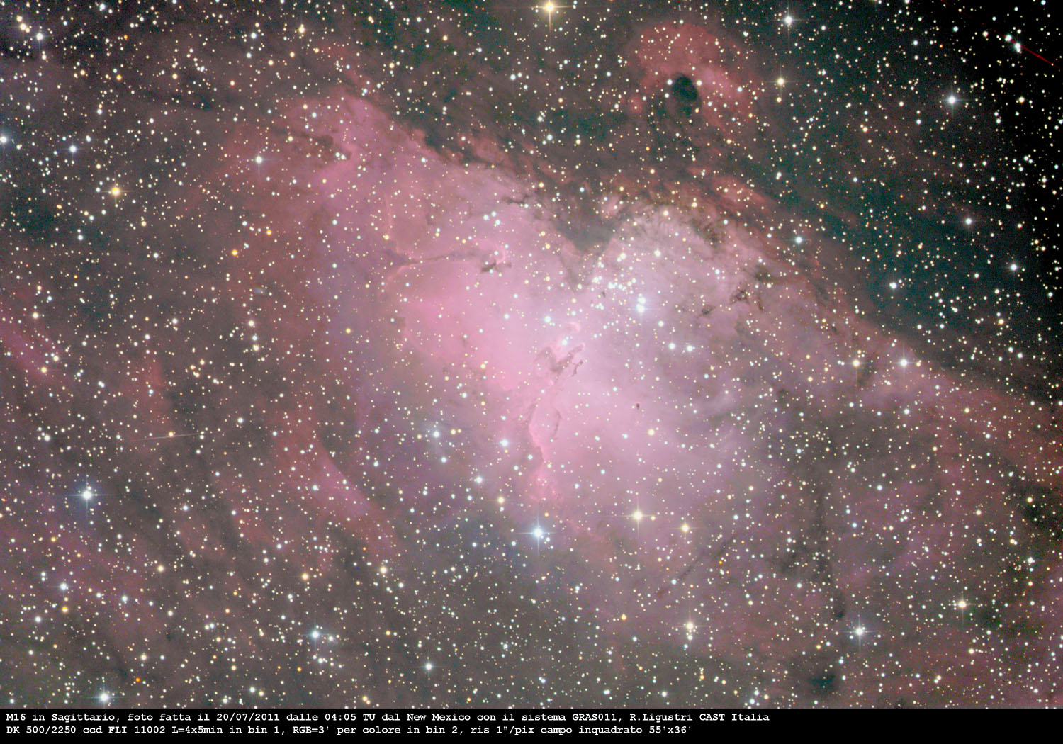 Eagle nebula: 394 KB; click on the image to enlarge