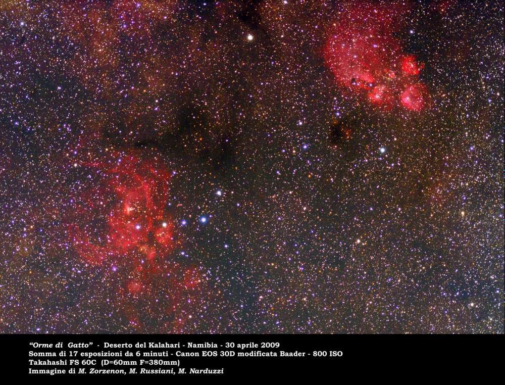 Nebulosa Impronta di Gatto: 159 KB; click the image to enlarge