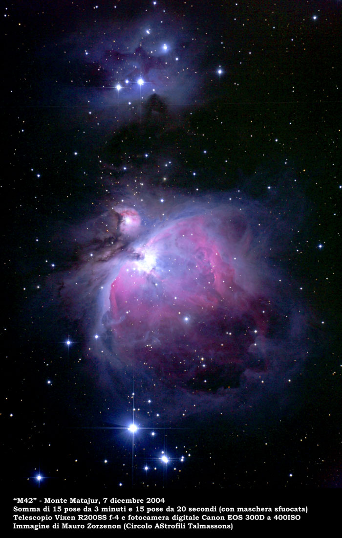 Orion Nebula-161 KB; clicca l'immagine per ingrandirla