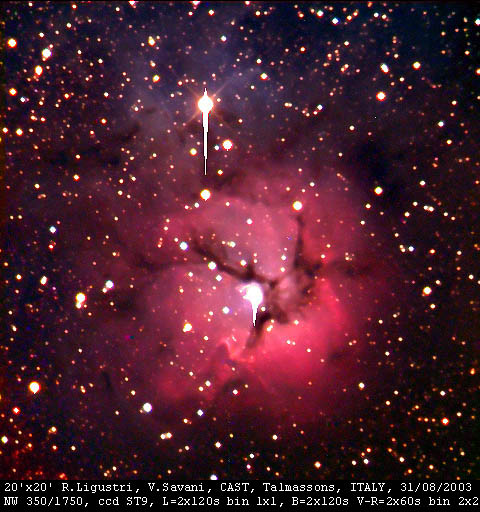 Trifid Nebula color: 74 KB