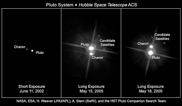 Pluto, Charon and new moon: 32 KB