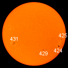 Fotosfera del 12 agosto 2003: 7 kB; linkata del 12 agosto: 123 kB