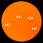 La fotosfera il 25 agosto 2003; 7 kB; link 123 kB