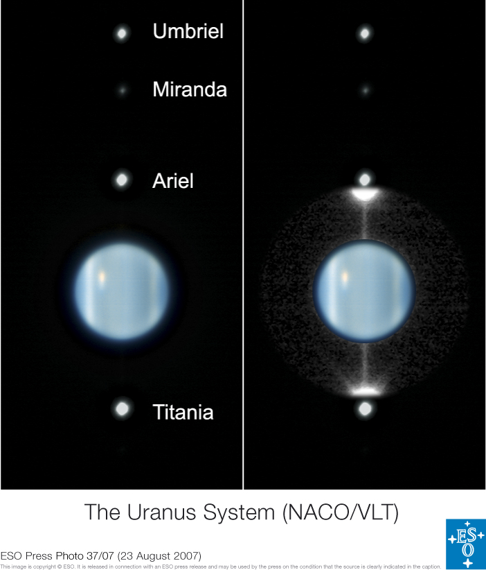 Uranus, rings and satellites: 257 KB