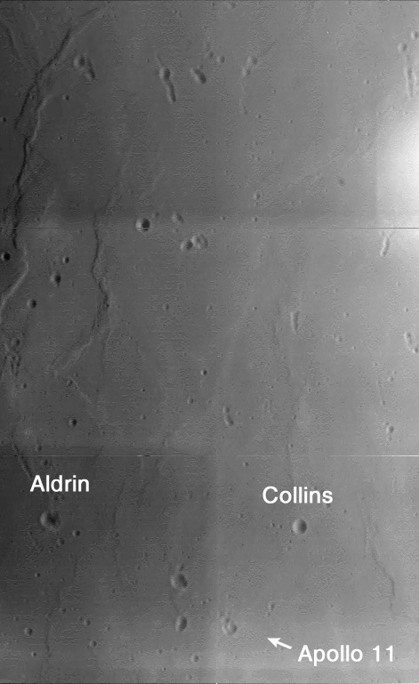 Sito allunaggio Apollo 11 fotografato dalla SMART-1: 67 KB